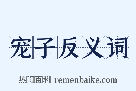 宠子反义词是什么意思的图片